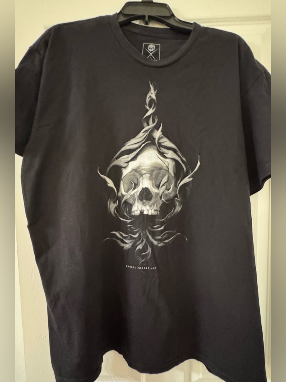 Men's Black Graphic Skull T-Shirt